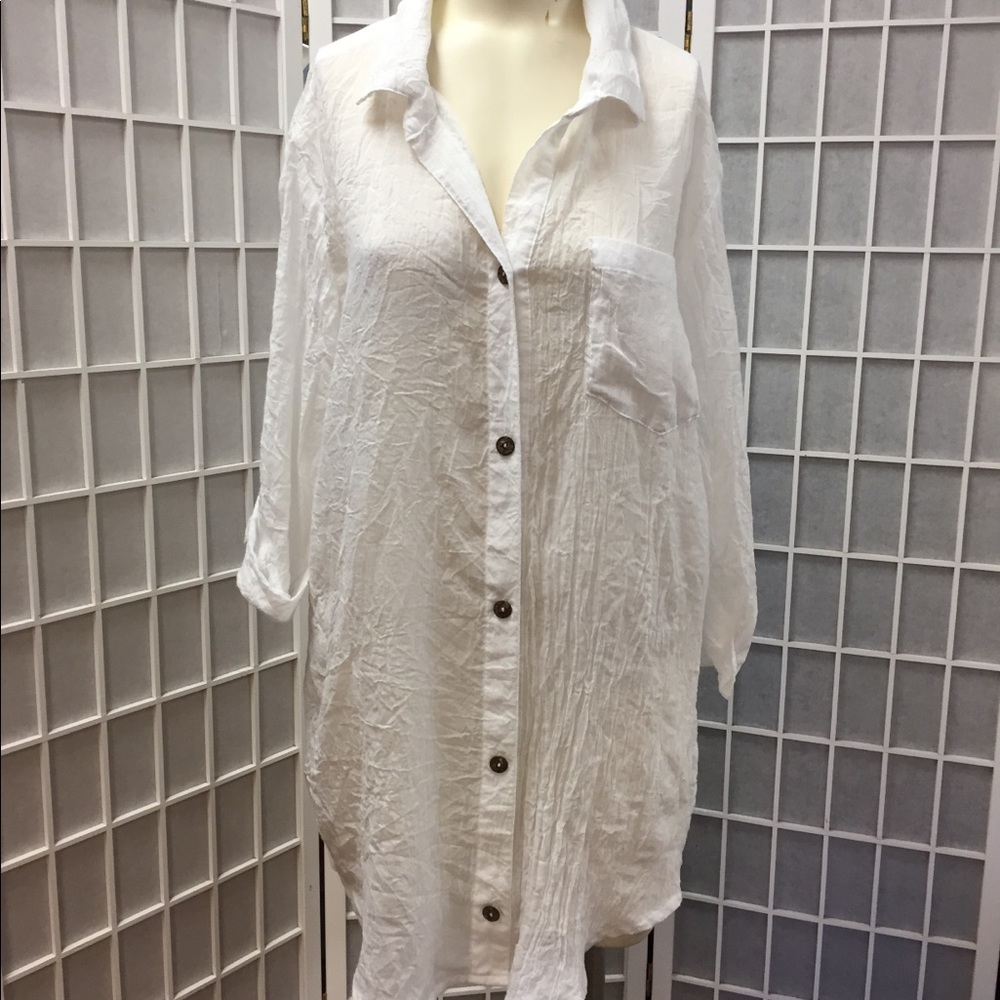 Blouse, Woman’s, White,casual,tunic style,sizeXL.: